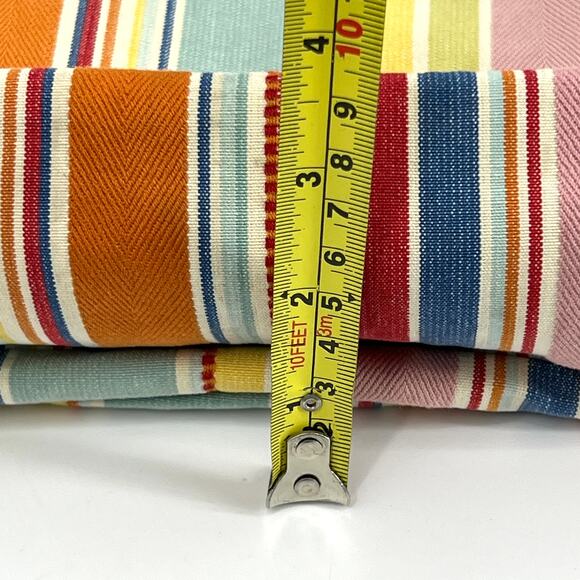 Fossil Watercolor Striped Organizer Denim Fabric Crossbody Purse Shoulder Bag - Picture 5 of 13